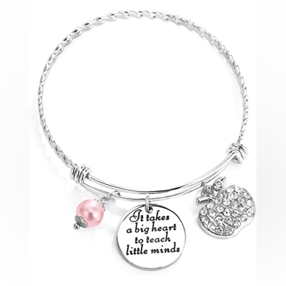 eloi Teacher Thank You Gift It Takes a Big Heart to Teach Little Minds Bracelet